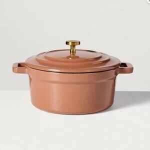 Hearth & Hand Magnolia Cast Iron Dutch Oven – .05QT Clay Brown